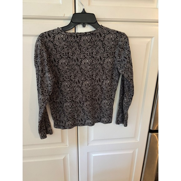 JONES NEW YORK Womens Long Sleeve Paisley Print Top Size M - Picture 3 of 5